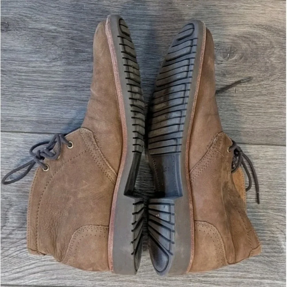 Aldo chukka boots‎ Mens 7.5 Brown Soft Leather Lace Up Outdoor Western Hipster